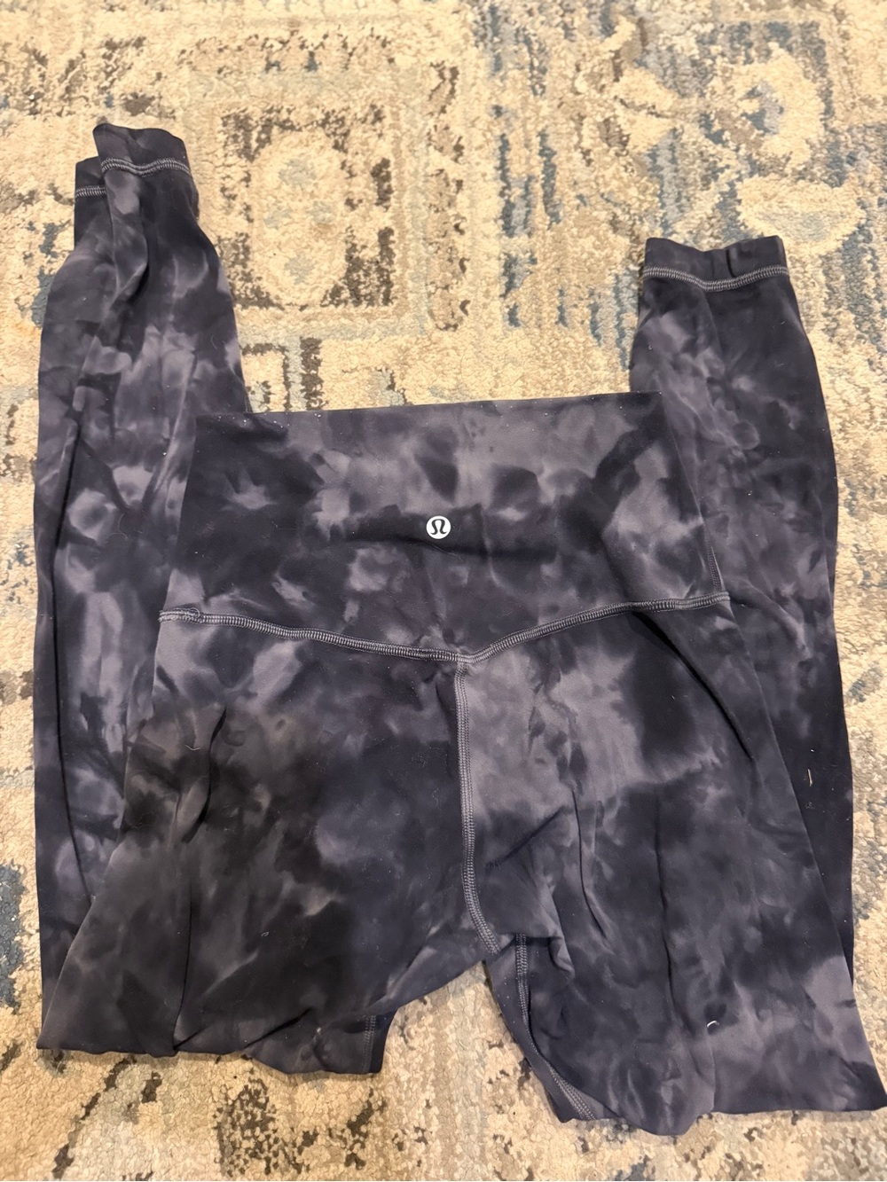 lululemon black and charcoal tie-dye High-Rise Leggings